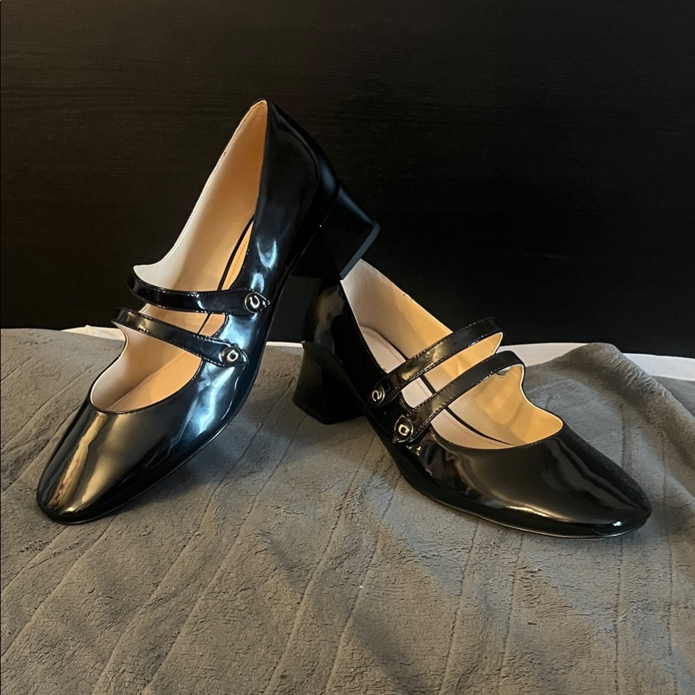 Coach Black Patent Leather Heels NWT